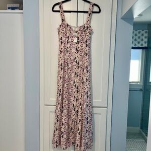 Z SUPPLY x EVEREVE Angel Eyes Toile Floral Print Midi Dress Size Small NWT